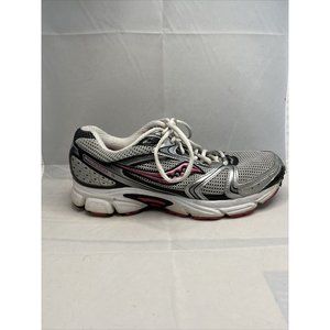 Saucony Womens Cohesion-5 15128-1 Gray Pink Running Shoes Lace Up Size 9.5 Wide